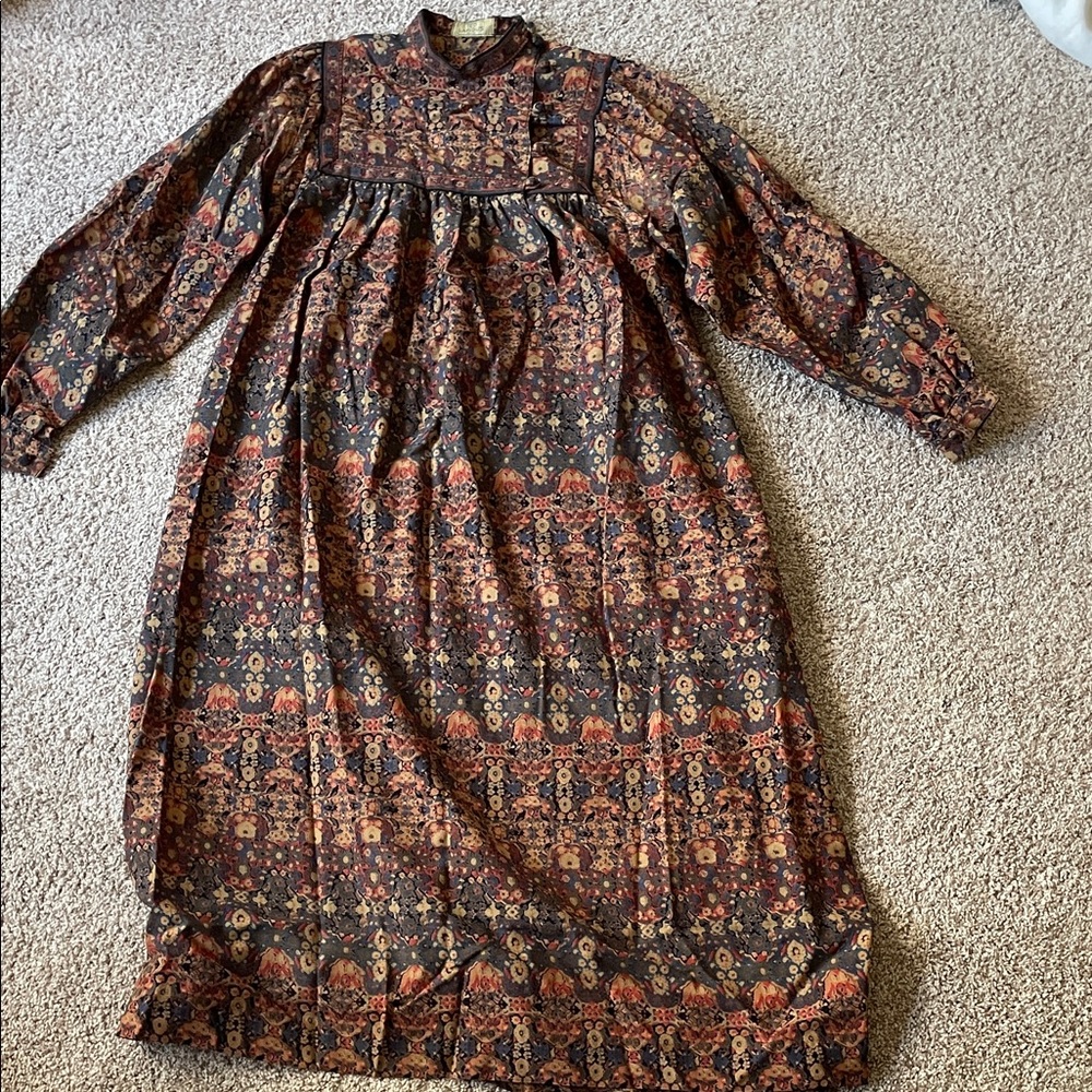 Ted Lapidus Paris Diffusion Floral Long Sleeve Dress